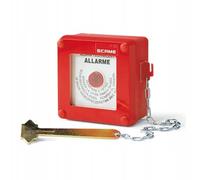 Scame Emergency - Caja Emergencia con pulsador Martillo 100x100x50mm
