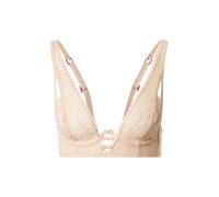 Sujetador escotado de tejido orgánico Sensual Mujer Talla 85B. Color Beige