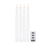 Scandi Essentials 4 Velas LED Bright 28.5 cm con control remoto blanco