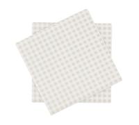 Scandi Essentials servilleta de papel de cuadriculado fino Blanco y beige. paquete de 20. 33x33 cm