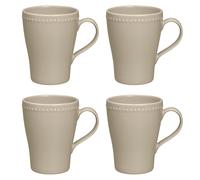 Scandi Living 4 Tazas Dots 35 cl Beige