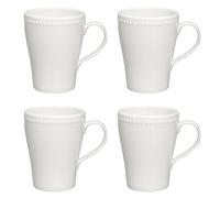 Scandi Living 4 Tazas Dots 35 cl Blanco crema