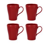 Scandi Living 4 Tazas Dots 35 cl Rojo