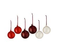 Scandi Living 6 Bolas de Navidad Clarity Ø8 cm Rojo