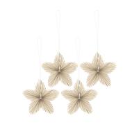 Scandi Living Adornos de Navidad Twinkle. 4-pack Dorado a rayas
