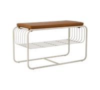 Scandi Living Banco/estante zapatero Nod 80x36x42 cm Beige