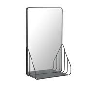 Scandi Living Espejo con estante Nod 30x50 cm Black