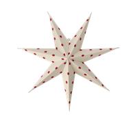 Scandi Living Estrella de Adviento Bare blanco-puntos rojos 60 cm