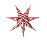 Scandi Living Estrella de Adviento Bare blanco-rayas rojas 60 cm