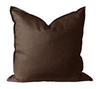 Scandi Living Funda de cojín Calm lino 50x50 cm Chocolate Brown
