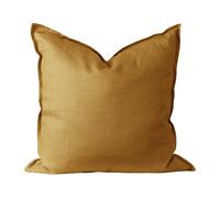 Scandi Living Funda de cojín Calm lino 50x50 cm Mustard