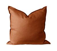 Scandi Living Funda de cojín Calm lino 50x50 cm Rust