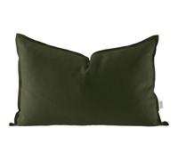 Scandi Living Funda de cojín de lino Calm 40x60 cm Forest Green