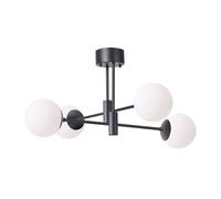 Scandi Living Lámpara de techo Solar negro 73 cm blanco pavonado