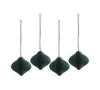 Scandi Living Set de 4 bolas de Navidad Onion Verde musgo