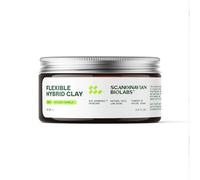 Scandinavian Biolabs Flexible Hybrid Clay | Medium Hold, Natural, 3 Oz | Water-soluble plant-based styling clay adds texture and volume without sticky buildup. Easy washout for short to medium hair