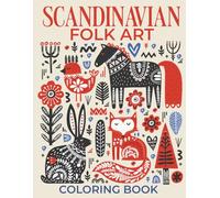 Scandinavian Folk Art Coloring Book: Easy and Fun Illustrations for Kids to Color, Perfect for Developing Creativity on Large 8.5 x 11 Pages