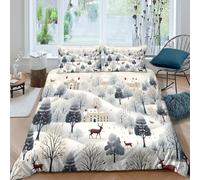 Scandinavian Folk Art Funda Edredon 3 Piezas Compuesto Impresión 3D Cierre de Scandinavian Folk Arte Funda de Edredón Funda de Almohada a Juego Lavables Transpirable for Adolescentes King（220x240cm）