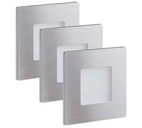 Scandinavian home Juego de 3 focos empotrables I Iluminación LED para escaleras 230 V 1 W blanco cálido exterior IP65 I 100 lm 3000K CRI90 I iluminación para cajas de empotrar/cajas de mecanismos 68mm