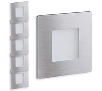 Scandinavian home Juego de 6 focos empotrables I Iluminación LED para escaleras 230 V 1 W blanco cálido exterior IP65 I 100 lm 3000K CRI90 I iluminación para cajas de empotrar/cajas de mecanismos 68mm