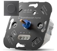 Scandinavian Home - Regulador de intensidad para lámparas LED de 3 a 300 W / VA - Interruptor universal con sección de fase, medida estándar 55, regulador de intensidad LED empotrable, 230 V