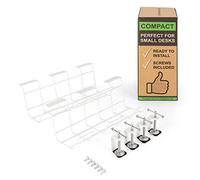 Scandinavian Hub Gestión de Cables Debajo de la Mesa, Juego de 2 canaletas para Escritorio, gestión de Cables, Soporte Modular para Cables disipa el Calor, Bandeja para Cables espaciosa, Cesta para