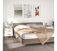 Scandinavian Nightstands Set of 2 White 40x35x47.5 cm with 2 Drawers & Eucalyptus Wood Legs, Modern Bedside Tables for Home Decor, Sturdy and Waterproof