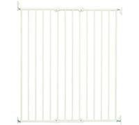 Scandinavian Pet Design - Puerta extensible extra alta para perro, 62,5 - 106,8 cm de ancho, 103 cm de alto, puerta extensible para escalera, puerta para mascotas, puerta de seguridad, metal, blanco,