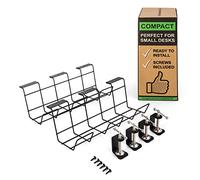 Scanfield Organizador Cables Escritorio Set 2, Bandeja Organizador Escritorio, Bandeja Cables para Escritorios Robusto y Espacioso, Evita Sobre Calentamiento, Estante Modular para Ordenar Cables