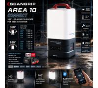 SCANGRIP AREA 10 CONNECT LED Lámpara de Trabajo 10000lm Bluetooth IP65