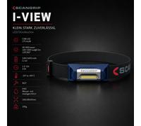 SCANGRIP Linterna Frontal LED Recargable 400 Lumen IP65 I-VIEW Azul