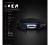 SCANGRIP Linterna Frontal LED Recargable 400 Lumen IP65 I-VIEW Azul