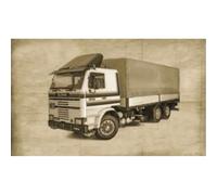 SCANIA 142H TRACTOR TRUCK 3-ASSI CANVAS - TELONATO - 1982 /