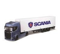 SCANIA 770S 1:43 Bburago 18-31468 CAMIÓN AZUL CON CARREQUE