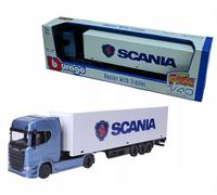 SCANIA 770S 1:43 Bburago 18-31468 CAMIÓN AZUL CON CARREQUE