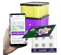 Scanlily Sistema inteligente de etiquetas QR para inventario y organización (90 pegatinas blancas de 2 cm de diámetro)
