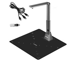 Scanner A3 10mp HD Pixel Portable Book Photo Document Scanner Camera Capture W/LED Light OCR Word/PDF Creating and E-Book Making for Live Demo Web Conferencing Remote Teaching