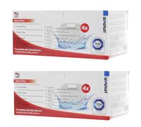 ScanPart: Lote de 8 cartuchos filtrantes para jarras de agua. Filtro de recambio universal con carbón activo y cáscara de coco. Reduce la cal y el cloro. Filtración de 100 l