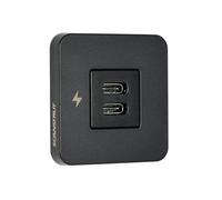 Scanstrut ROKK Tile Cargador USB - IPX6 Impermeable Dual USB-A y USB-C de Carga rápida Tile | Solución de alimentación de 12/24 V para Barcos, caravanas y vehículos Todoterreno