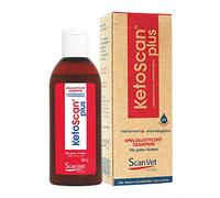 SCANVET KetoScan Plus 100ml Está destinado al cuidado de la piel de perros y gatos propensos a la caspa, dermatosis e inflamación de fondo fúngico y bacteriano