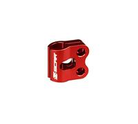 SCAR Abrazadera Latiguillo Freno Compatible con KAWASAKI KXF KLX 65 80 85 100 125 250 450 450 450R 150BF D-TRACKER125 89-26 SUZUKI RM RMZ DRZ 04-26 - Rojo