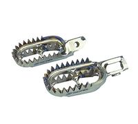 SCAR Estriberas Reposapies Titanio Compatible con KTM 125 250 300 350 450 SX SXF XC XCF EXC EXCF HUSQVARNA 125 250 300 350 450 TC FC TX FX FS TE FE GASGAS MC MCF EC ECF EX EXF - 23-26