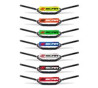 SCAR Manillar Moto Cross 22mm - Medio - Aluminio Street Roadster Compatible Con Hornet CB Bandit GSR Z750 - Espuma Negra