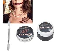 Scar Wax Kit, Fake Modeling Wax Halloween Coagulated Blood Fake Blood Gel Spatula, Halloween Makeup Kit Special Effects Sfx Face Putty Makeup Fake Nose Wound Cuts