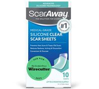 ScarAway Hojas de silicona transparente para cicatrices, color blanco, 10 unidades