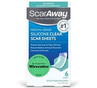 ScarAway Hojas de silicona transparente para cicatrices, color blanco, 6 unidades