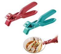 Scarcelye Hot Plate Gripper, Multi-Angle Hot Plate Gripper, Hots Plates Grippers Silicone,Multi-Purpose Anti-Scald Bowl Holder Clip, Microwave Oven Cooking,Kitchen Utensil For Bowls (Red+green)