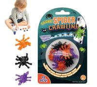 Scare Prank Toys - Sticky Spiders, 12pc conjunto de broma de Halloween | Juguetes de araña falsos realistas, divertidos accesorios de salto de terror, regalos de broma para niños niñas con h