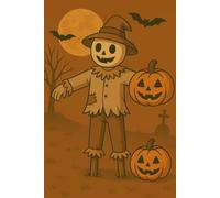 Scarecrow Anime Halloween Notebook: Fun and Easy Notebook for Boys and Girls | Cute Pumpkins, Ghosts, Witches and Monsters | Perfect Halloween Gift