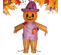 Scarecrow Costume Inflatable - Halloween Pumpkin Head Role Play Outfit